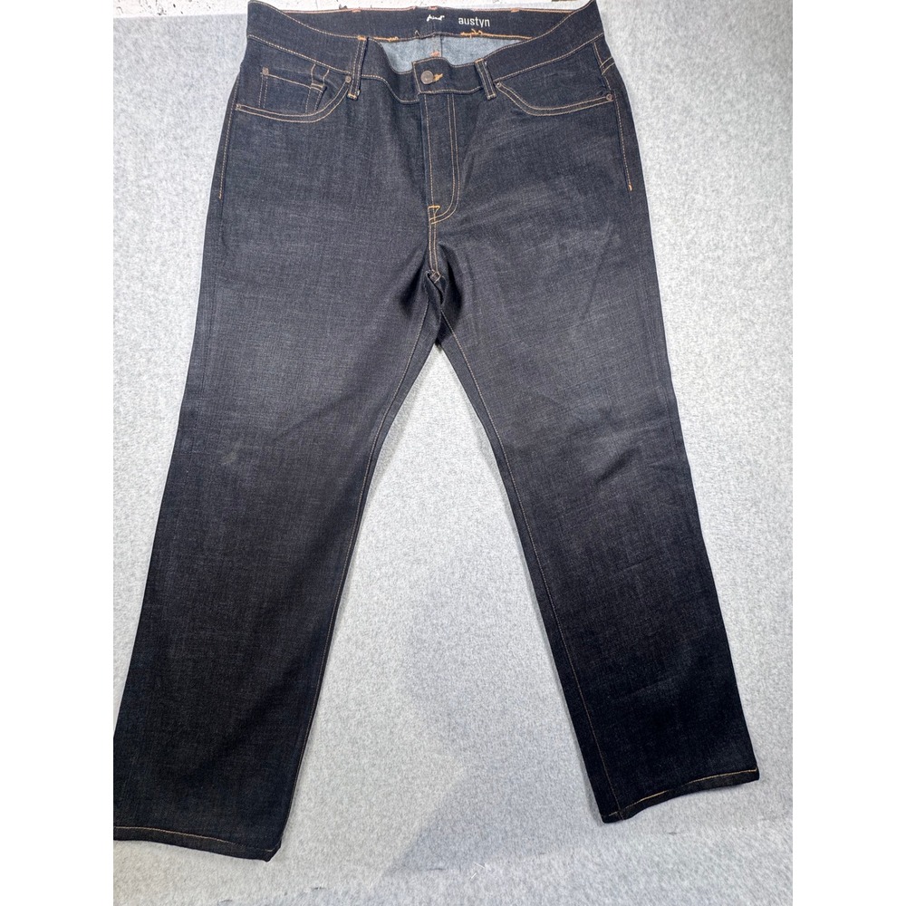 7 For All Mankind Austyn Relaxed Straight Jeans Mens Dark Wash Indigo Denim 38